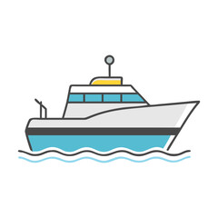 boat icon, boat flat illustration - simple vector illustration of boat , perfect for icons and logos