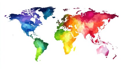 Colorful world map graphic