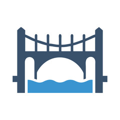 bridge icon, bridge flat illustration - simple vector illustration of bridge , perfect for icons and logos