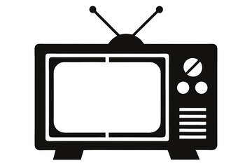 television line art silhouette vector illustration