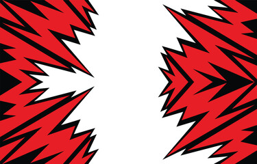 Abstract red background with geometric spike line pattern and with some copy space area
