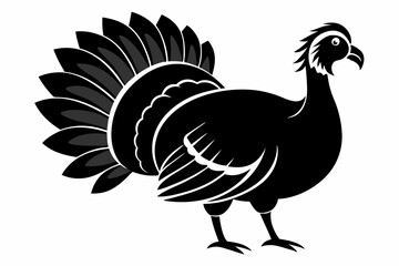 Obraz premium turkey line art silhouette vector illustration