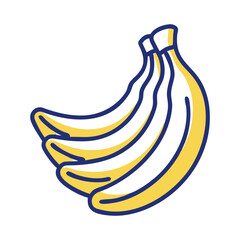 bunch of bananas icon, bunch of bananas flat illustration - simple vector illustration of bunch of bananas , perfect for icons and logos