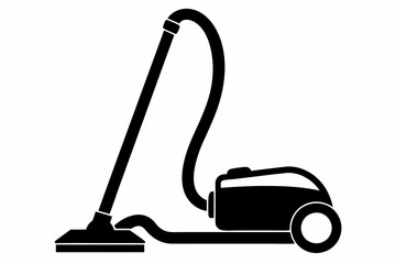 vacuum cleaner line art silhouette vector illustration