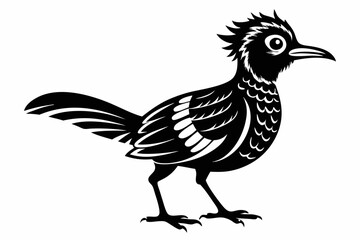 Fototapeta premium weaverbird line art silhouette vector illustration