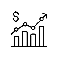 business growth icon, business growth flat illustration - simple vector illustration of business growth , perfect for icons and logos