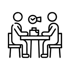 business lunch icon, business lunch flat illustration - simple vector illustration of business lunch , perfect for icons and logos