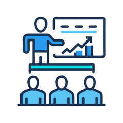 business seminar icon, business seminar flat illustration - simple vector illustration of business seminar , perfect for icons and logos