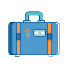 business suitcase icon, business suitcase flat illustration - simple vector illustration of business suitcase , perfect for icons and logos
