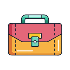 business suitcase icon, business suitcase flat illustration - simple vector illustration of business suitcase , perfect for icons and logos