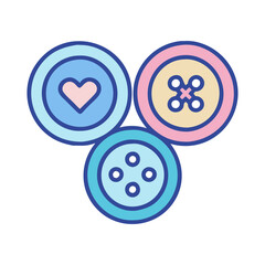 buttons and patches icon, buttons and patches flat illustration - simple vector illustration of buttons and patches , perfect for icons and logos