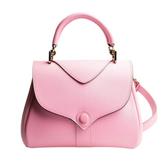 Stylish Pink Handbag Everyday Use on transparent background.
