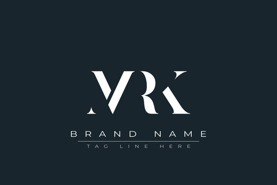 MRK abstract letter logo design. This logo is designed by three abstract letters.