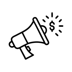 advertising promotions icon, advertising promotions flat illustration - simple vector illustration of advertising promotions , perfect for icons and logos