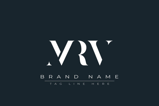 MRV abstract letter logo design. This logo is designed by three abstract letters.