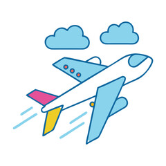 airplane icon, airplane flat illustration - simple vector illustration of airplane , perfect for icons and logos