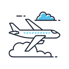 air transportation icon, air transportation flat illustration - simple vector illustration of air transportation , perfect for icons and logos