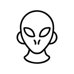 alien icon, alien flat illustration - simple vector illustration of alien , perfect for icons and logos