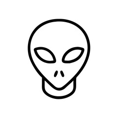 alien icon, alien flat illustration - simple vector illustration of alien , perfect for icons and logos