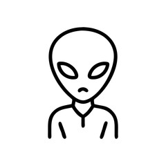 alien icon, alien flat illustration - simple vector illustration of alien , perfect for icons and logos