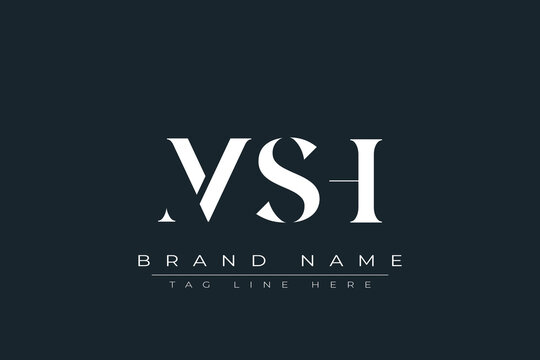 MSH abstract letter logo design. This logo is designed by three abstract letters.