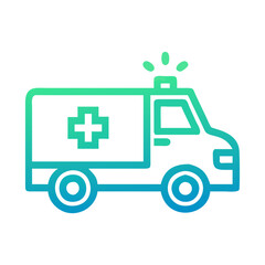 ambulance icon, ambulance flat illustration - simple vector illustration of ambulance , perfect for icons and logos