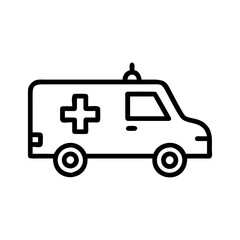 Fototapeta premium ambulance icon, ambulance flat illustration - simple vector illustration of ambulance , perfect for icons and logos