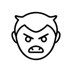 angry face icon, angry face flat illustration - simple vector illustration of angry face , perfect for icons and logos