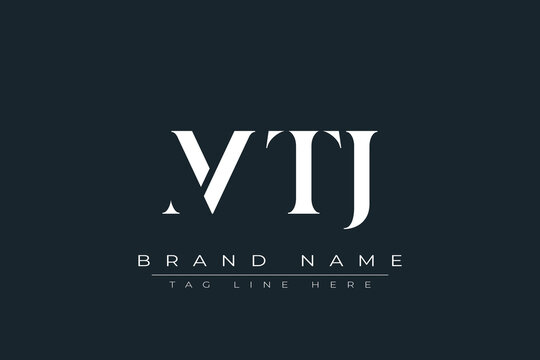 MTJ abstract letter logo design. This logo is designed by three abstract letters.