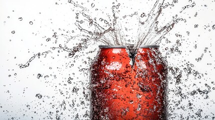 Puncturing a soda can kitchen video indoor close-up fluid dynamics