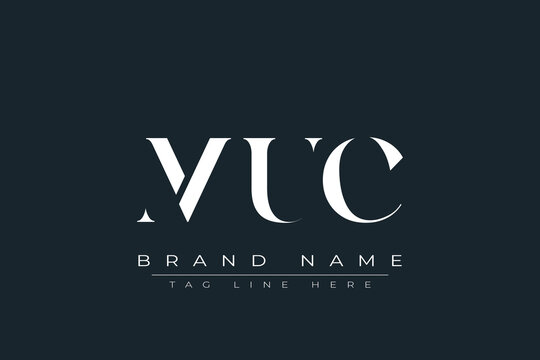 MUC abstract letter logo design. This logo is designed by three abstract letters.