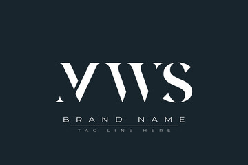 MWS abstract letter logo design. This logo is designed by three abstract letters.
