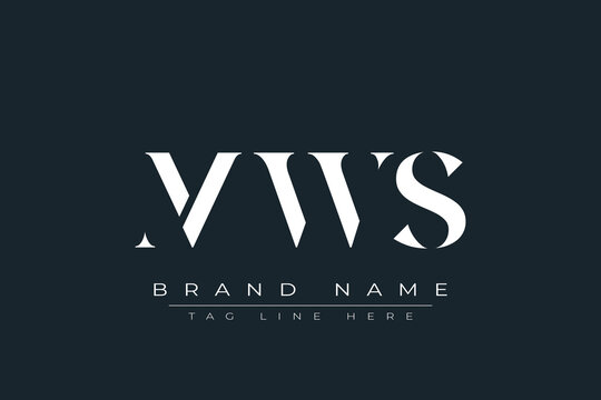 MWS abstract letter logo design. This logo is designed by three abstract letters.