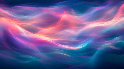 Obraz premium Abstract depiction of colorful flowing light and smoky textures