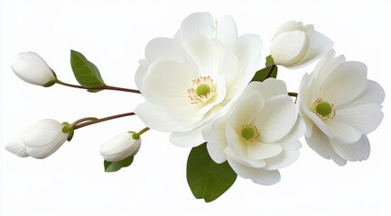 Obraz premium White Flowers Bouquet Close-up, Soft Lighting, Floral Arrangement, Botanical Photography Flower Photography, White Bloom