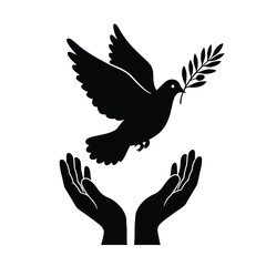 dove and peace sign
