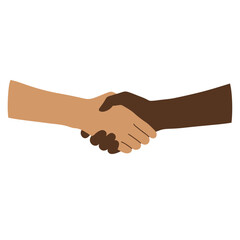 handshake isolated on white background