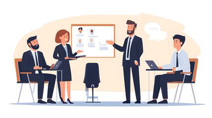 Professional Managers Meeting for Business Mentorship with Workers in Conference Setting