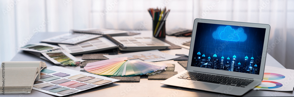 Poster cloud computing software for brisk remote work and personal data storage