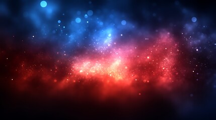 Fototapeta premium Abstract Red Blue Glowing Particle Background