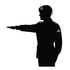 silhouette of a soldier
