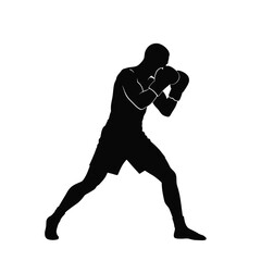 silhouette of a boxer