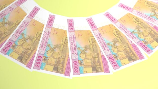Grace Looping Design 2000 CFA Franc Curency of Central African Republic