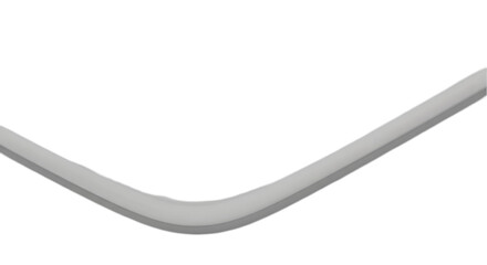 Smooth, curved gray shape on a black background