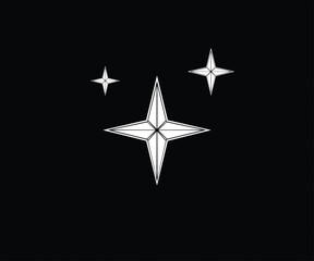 Obraz premium Twinkle star glittery sparkle, burst and flash, Glitter and flare effect star sparkle twinkle sign.