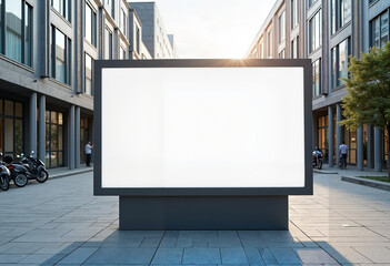 Obraz premium Advertising Billboard Mockup in a Vibrant Urban Environment