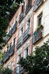 Spanish balconies in the heart of Madrid 