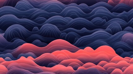 Obraz premium Seamless Seigaiha Waves Pattern with Gradient Colors in High Fidelity V2 for Abstract and Modern Design Applications