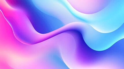 Obraz premium Vibrant abstract waves in pink and blue tones with smooth gradient