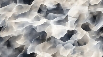 Obraz premium Seamless Pattern of Translucent Smoke Waves in Low Resolution - Abstract Design for Backgrounds, Textures, and Creative Projects